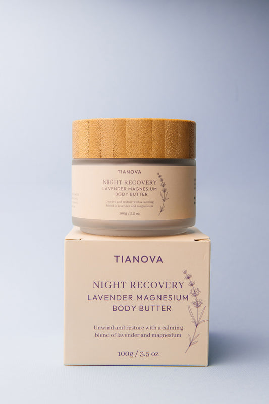 Tianova Night Recovery Lavender Magnesium Body Butter – 3.5 oz