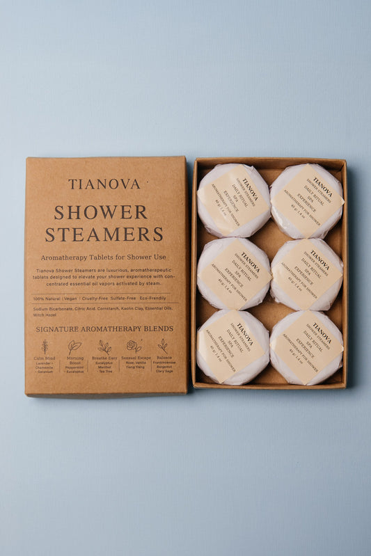 Tianova Luxury Shower Steamer Gift Set – 6 Aromatherapy Scents