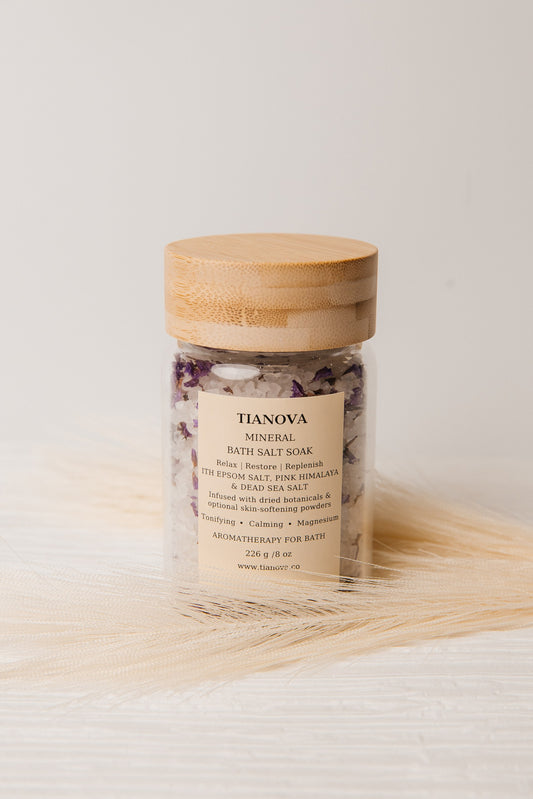 Tianova Soothing Botanical Bath Soak – Lavender & Chamomile (226 g)